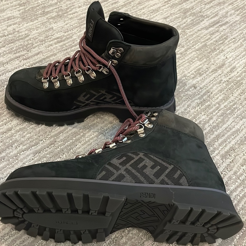 Black Fendi Hiking Boots in size 8 U.S.